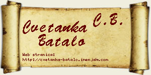 Cvetanka Batalo vizit kartica